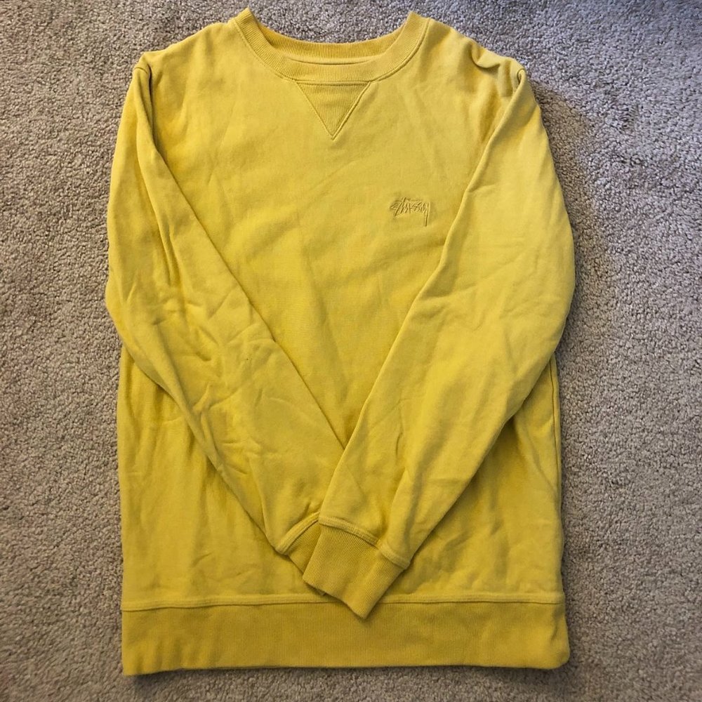 Stussy yellow crew neck